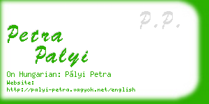 petra palyi business card